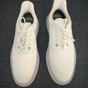 G/FORE Men’s GALIVAN2R BROGUE SADDLE GOLF SHOE  COLOR: Snow/Nimbus SIZE: 10